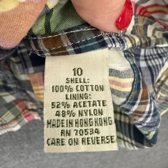 Vintage Orvis Womens Patchwork Blazer Jacket Size 10 Plaid 2-Button Cotton - Picture 4 of 10